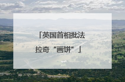 英国首相批法拉奇“画饼”